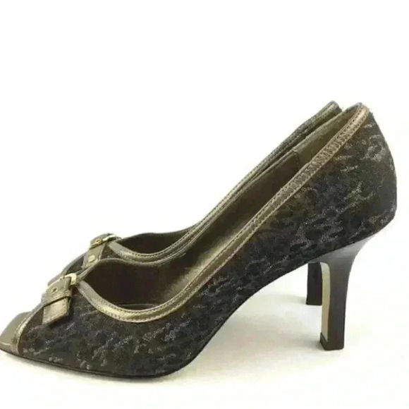 Nickels Soft Heel 7.5 Kalel Cheetah Print Peep Toe - Picture 3 of 8
